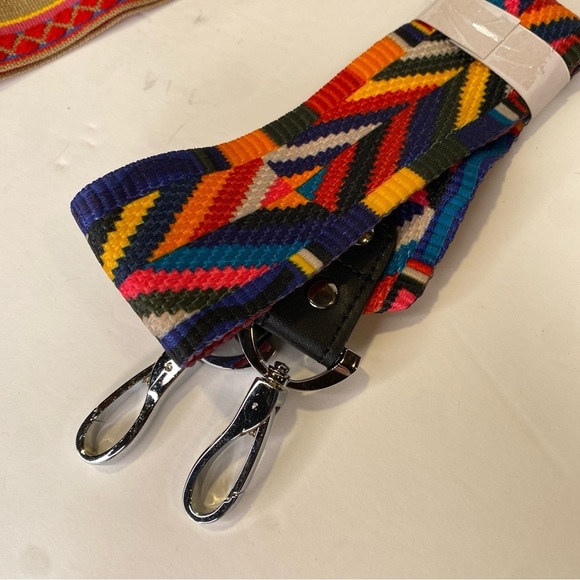 Three Woven Multicolored Multipurpose Belt Tie Purse Camera Strap Accessories - Picture 4 of 7